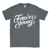 Charcoal Heather forever young Classic Tee - DesignPulse