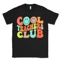 Black cool teachers club funny smile teachers club squad t shirt Classic Tee - DesignPulse