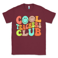 Burgundy cool teachers club funny smile teachers club squad t shirt Classic Tee - DesignPulse