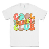 White cool teachers club funny smile teachers club squad t shirt Classic Tee - DesignPulse