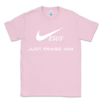 Bubblegum Pink jesus just praise him Classic Tee - DesignPulse