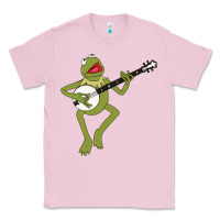 Bubblegum Pink Kermit playing the banjo Classic Classic Tee - DesignPulse