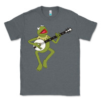 Charcoal Heather Kermit playing the banjo Classic Classic Tee - DesignPulse