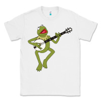 White Kermit playing the banjo Classic Classic Tee - DesignPulse