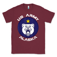 Burgundy us army alaska polar bear patch t shirt Classic Tee - DesignPulse