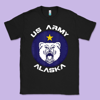 Us Army Alaska Polar Bear Patch T Shirt Classic Tee Designed By Designpulse