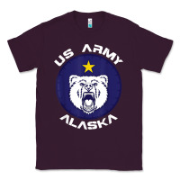 Plum us army alaska polar bear patch t shirt Classic Tee - DesignPulse
