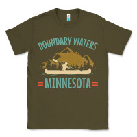 Army Green retro boundary waters canoe minnesota Classic Tee - DesignPulse