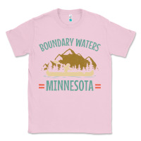 Bubblegum Pink retro boundary waters canoe minnesota Classic Tee - DesignPulse
