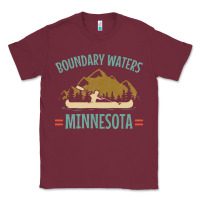 Burgundy retro boundary waters canoe minnesota Classic Tee - DesignPulse