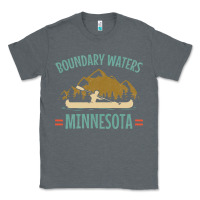 Charcoal Heather retro boundary waters canoe minnesota Classic Tee - DesignPulse