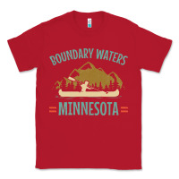Red retro boundary waters canoe minnesota Classic Tee - DesignPulse