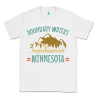 White retro boundary waters canoe minnesota Classic Tee - DesignPulse