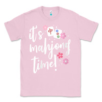 Bubblegum Pink womens mahjong gift for her mahjong player v neck t shirt Classic Tee - DesignPulse
