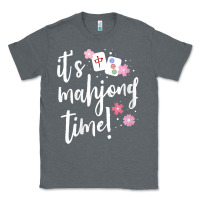Charcoal Heather womens mahjong gift for her mahjong player v neck t shirt Classic Tee - DesignPulse