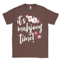 Chestnut womens mahjong gift for her mahjong player v neck t shirt Classic Tee - DesignPulse