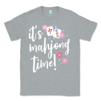 Heather Grey womens mahjong gift for her mahjong player v neck t shirt Classic Tee - DesignPulse