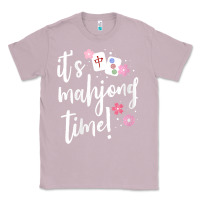 Lilac womens mahjong gift for her mahjong player v neck t shirt Classic Tee - DesignPulse