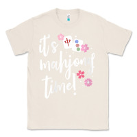 Natural womens mahjong gift for her mahjong player v neck t shirt Classic Tee - DesignPulse
