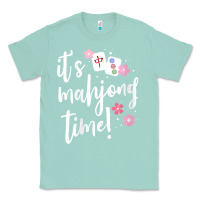 Seafoam womens mahjong gift for her mahjong player v neck t shirt Classic Tee - DesignPulse