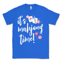Womens Mahjong Gift For Her Mahjong Player V Neck T Shirt Classic Tee | Teevron