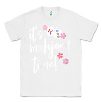 White womens mahjong gift for her mahjong player v neck t shirt Classic Tee - DesignPulse
