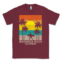 Burgundy windansea beach california ca surfer surfing surf palm tree Classic Tee - DesignPulse