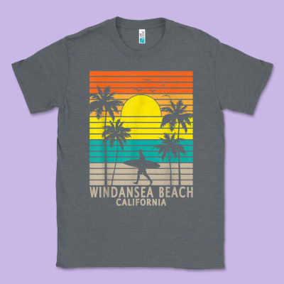 Windansea Beach California Ca Surfer Surfing Surf Palm Tree Classic Tee Designed By Designpulse