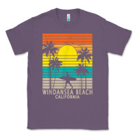 Lavender windansea beach california ca surfer surfing surf palm tree Classic Tee - DesignPulse