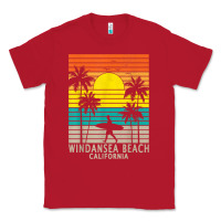 Red windansea beach california ca surfer surfing surf palm tree Classic Tee - DesignPulse