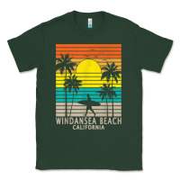 Sports Green windansea beach california ca surfer surfing surf palm tree Classic Tee - DesignPulse