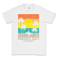 White windansea beach california ca surfer surfing surf palm tree Classic Tee - DesignPulse