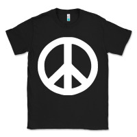 Black Peace Sign Classic Tee - DesignPulse