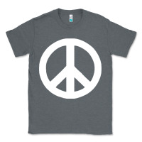 Charcoal Heather Peace Sign Classic Tee - DesignPulse