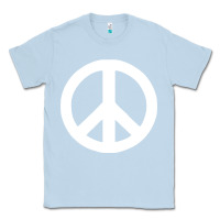 Dusty Blue Peace Sign Classic Tee - DesignPulse
