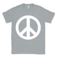 Heather Grey Peace Sign Classic Tee - DesignPulse