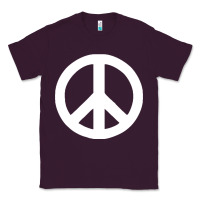 Plum Peace Sign Classic Tee - DesignPulse