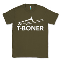 Army Green funny trombone funny t boner funny t boner tboner Classic Tee - DesignPulse