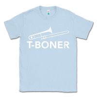 Dusty Blue funny trombone funny t boner funny t boner tboner Classic Tee - DesignPulse
