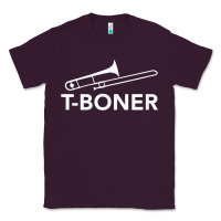 Plum funny trombone funny t boner funny t boner tboner Classic Tee - DesignPulse