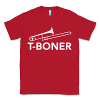 Red funny trombone funny t boner funny t boner tboner Classic Tee - DesignPulse