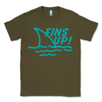 Army Green fins up jimmy Classic Tee - DesignPulse