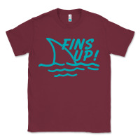 Burgundy fins up jimmy Classic Tee - DesignPulse