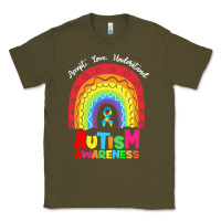 Army Green autism awareness month t  shirt autism awareness rainbow accept unders Classic Tee - DesignPulse