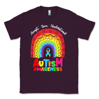 Plum autism awareness month t  shirt autism awareness rainbow accept unders Classic Tee - DesignPulse