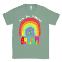Sage autism awareness month t  shirt autism awareness rainbow accept unders Classic Tee - DesignPulse