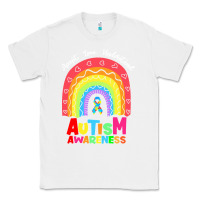 White autism awareness month t  shirt autism awareness rainbow accept unders Classic Tee - DesignPulse