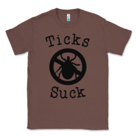 Chestnut ticks suck shirt lyme disease gift green awareness ribbon Classic Tee - DesignPulse