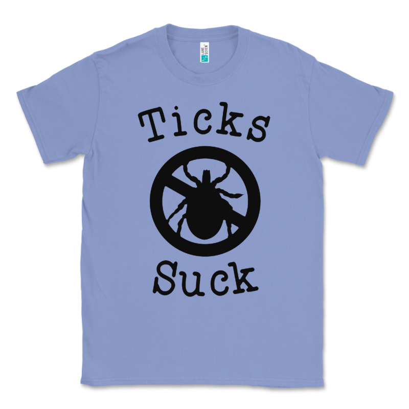 Ticks Suck Shirt Lyme Disease Gift Green Awareness Ribbon Classic Tee by DesignPulse | Teevron