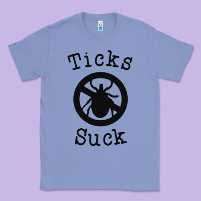Ticks Suck Shirt Lyme Disease Gift Green Awareness Ribbon Classic Tee Designed By Designpulse